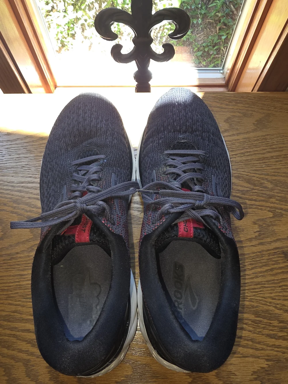 Brooks  Mens Ghost 11  Navy And Red Running Shoes Sz 10